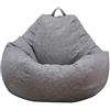Sutowe Fodera per pouf a forma di pera (senza riempimento!!! ), 100 x 120 cm gigante coperta pouf pera adulti e bambini, vasca da bagno poltrona da pouf per interni ed esterni (grigio scuro, 100 x 120