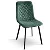 PAZZO DESIGN Sedia Arianna, Set Da 4 Sedie, Verde, Sedie Velluto, Gambe Metallo, Sedia Cucina, Sedie Sala Da Pranzo - id_1945