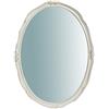 Biscottini Specchio Tondo Bagno 72x3,5x53 cm | Specchio Shabby Chic da Parete Bianco | Specchio Ovale Bagno, Ingresso e Camera da Letto