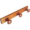 POMOLINE Appendiabiti da Parete 3 Posti Legno Pino Laccato MIELEe 356 X 50 X 72 MM