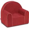 Badum - Poltrona per Bambini da 2 Anni - Poltrona per Bambini - con Rivestimento Sfoderabile, Lavabile - Idea Regalo, Regalo di Compleanno per Bambine, Bambini - Rosso