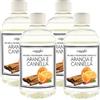 Generic Camomilla Torino - Feifan Ricarica Profumo 500 ml per Lampada Catalitica 25 Fragranze Naturali e Intense ad Alto Concentrato di Essenza- Made in Italy (Arancia E Cannella, 4 Flaconi)