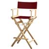 ZStyle Sedia Regista Sgabello Pieghevole Leggera Portatile Director Make Up Hotel Ristorante Casa Veranda Bar Trucco Legno Di Faggio Tessuto Alta Truccatrice (Fusto naturale - Tela bordeaux)