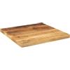 Generico Piano per Tavolo 60x60x2,5 cm Quadrato Legno di Mango Grezzo