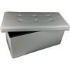 GIORGIO CAMANI Pouf Contenitore Strass Panca Baule Ecopelle Preziosa Arredo Salotto Grigio -