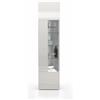 WHOUS Vetrina EGYPT per Soggiorno con 1 Anta e 5 Ripiani, Vetrinetta Espositiva per Salotto in Legno, 45x34,2x190 cm, Bianco Laccato Lucido