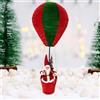 BAKAJI Mongolfiera di Babbo Natale Rivestimento in Tessuto Multicolore, Decorazione Natalizie, Statuina Oggettistica Natalizia Decorativa, Ornamento per Casa, Vetrina, FESTIVITÀ (Verde e Rosso)