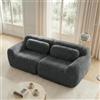 Cayipng Divano 2 posti,divano matrimoniale Modulare,divano modulare con 2 cuscini,Braccioli extra larghi ergonomico,imbottitura altamente elastica 32D,base antiscivolo,No assemblaggio,Sottovuoto,Grigio