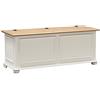 Pieffe Mobili Cipolla Cassapanca Baule, Legno, Bianco, 120 x 42 x 50 cm