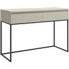 Selsey Scrivania per computer con 2 cassetti, struttura in metallo, 120 x 50 x 80 cm, tortora con gambe nere