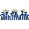 f.caruso Set 12 sacchettini portaconfetti cm 9X10, Tema Mare (3 Assortiti) con Applicazione, segnaposto, confettata, bomboniera, Nascita, Battesimo, Nozze (ck8044/12)