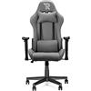 Ranqer Sedia Gaming Felix Fabric Ergonomica con Schienale Reclinabile 180°, Cuscini Collo e Schiena Rimovibili, Braccioli 2D, Base in Metallo, Design Racing per Lunghe Sessioni, Grigio