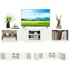 IRONCK Mobile per TV allungabile, 160 - 200 cm, per TV da 30 - 75 pollici, girevole, in legno, 2 ante e spazio di archiviazione regolabile, moderno TV Board per soggiorno, bianco