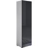 MB Muebles Bonitos, Armadio Con Piedini 2cm Luke V4, Melamina, Finitura Lucida, Bianco e Nero, 40x167x29cm