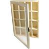 DFH Bacheca in Legno 16 posti con Porta in Vetro espositore vetrinetta minuterie da Collezione decoupage 28x20x4,1 cm 53453 E7