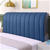 Generic Copritastiera Del Letto In Velluto Di Cristallo Trapuntato Matrimoniale Singola Copertura for La Testata Elastico Copriletto Imbottito Pelle/Legno Letto Copritestata(Vertical Stripes Blue,180cm)