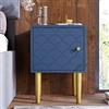 KAZZIO Comodino, comodino, colore blu navy, adatto per ogni letto e camera da letto (comodino, 1)