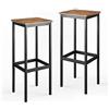 Vicco Set di 2 sgabelli da bar Fyrk, Rovere rustico, 32 x 78 cm 2 parti, adatto per banconi e piani cucina, impilabile per la conservazione
