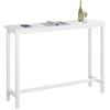 WOLTU Tavolo da Bar Rettangolare Alto Tavolino per Cucina in Metallo Legno 140x40x100 cm