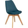 ATMOSPHERA CREATEUR D'INTERIEUR Sedia Baya - Blu Anatra - Velluto - Atmosphera Interior Designer