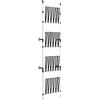 vidaXL Scarpiera Telescopica per Stivali con Aste Portascarpe Salvaspazio Scaffale Organizzatore Accessori Casa Struttura Mensole in Alluminio