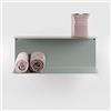 D-Segno Forty. Mensoletta bagno. Mensola porta oggetti bagno design. Mensola da muro design piccola e funzionale. P16.3 x L40/60 x H15.5 cm. Prodotto 100% Made in Italy (60 cm, Verde Eucalipto)