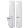 3E 3xE living.com Mobile bagno Bagnoli SLIM VI bianco opaco/bianco lucido - P: 30 cm, A: 174 cm, L: 30 cm