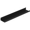 Monbaer Mensole galleggianti in metallo da parete, mensola per foto, mobili per la casa, decorativa, per soggiorno, camera da letto, bagno, ufficio, cucina (90 x 12 cm, nero)