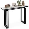 GIANTEX Tavolo Consolle, Consolle Ingresso, Tavolino Console di Ingresso, Telaio Robusto e Stabile, Piedini Regolabili, per Ingresso, Soggiorno, Corridoio, Stile Moderno (Nero)