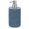 Inbagno Dispenser Sapone Effetto Pietra Turchese Cobalto, 480 ml in Resina (Dispenser)