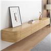 Coubird Mobile TV sospeso in legno massello, mobile TV moderno soggiorno per l'archiviazione, mobile porta TV con ante，Mobili per soggiorno, camera da letto, ufficio (Marrone-B, 120cm/47.2in)