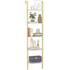 RELAX4LIFE Libreria Scaffale a Scala a 5 Ripiani, Scaffale Portaoggetti Salvaspazio per Soggiorno, Camera da Letto, Cucina e Studio, 43 x 30 x 178 cm