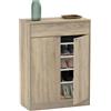 Abitti Armadietto scarpiera multiuso: Cambrian, ripiani regolabili, Cassetto con Guide Metalliche E Coperchio Larga 22 mm per archiviazione Extra. 101 cm alto x 74 cm larghezza x 31 cm fondo