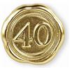 Formoso Bomboniera Decorazione poliresina Tipo ceralacca Colore Oro con Numero 40 D 3,5 cm con Adesivo Confezione 24 pz Art 29530