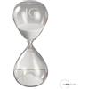 Mascagni Clessidra in Vetro con Sabbia Bianco 10 Minuti 16 cm