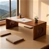 Generic Tavolino Da Caffè Pieghevole In Bambù Legno Massello, Tavolo Basso Portatile Per Tè Meditazione, Soggiorno Casa Ufficio, Design Giapponese Senza Montaggio(80cm/31.5in)