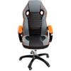 Notek Poltrona da Ufficio Presidenziale - Mod. Sport Racing - ideale per Gaming (Arancione)