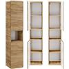 Lomadox Mobile da bagno alto, Wotan rovere Nb. Nb, 2 ante, 1 ripiano, L/H/P ca. 35/170/32 cm