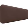 DHOME Testata Imbottita Liscia Arrotondata in Similpelle per Parete Acustica Testate Fonoassorbenti Testiera Letto Camera da Letto (Cioccolato, 140cm)
