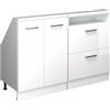 Vicco Set di mobili sottotetto Rion, Bianco lucido/Bianco