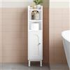 Hzuaneri Mobile a Colonna, Ripiano Regolabile, 20x20x83 cm, Bianco