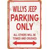 Kilburn Willys Jeep Parking Only Retro Creative Wall Decoration Personality Trend Background Simple Style Iron Painting