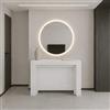 VE.CA.s.r.l. VE.CA - Tavolo Allungabile Karen, Made in Italy - Console Allungabile fino a 3 Metri, 14 Posti - Salvaspazio con Porta Prolunghe, Arredo Moderno Sala da Pranzo (Bianco Laccato Lucido, TAVOLO)
