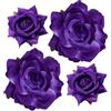 mishdacthgd Fermagli per capelli a forma di rosa, 4 pezzi, in tessuto, con fiori messicani, per donne, ragazze, matrimoni, feste, festa della mamma (viola scuro)