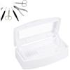 Agatige Scatola per sterilizzatore per unghie, vassoio di sterilizzazione per strumenti di bellezza in plastica per pinzette disinfettanti per strumenti per unghie