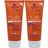 FEI FAN Fluido Modella Ricci CURL, Per Capelli Ricci Definiti, Corposi Ed Elastici. Contrasta L'Effetto Crespo 200ml (2 Unità)