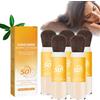 Generico Polvere Fissante Solare Minerale, Mineral Sunscreen Setting Powder, SPF 50 PA++ Crema Solare In Polvere, Polvere Fissante Crema Solare Traspirante Leggera Duratura, Controllo dell'olio (5PC)