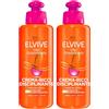 L'Oreal Paris L'Oréal Paris Elvive Olio Straordinario Crema Ricci Disciplinante Senza Risciacquo per Capelli Ricci e Secchi ad Azione Nutriente Anti-Crespo Anti Umidità 48h con Texture Cremosa - 2 Flaconi da 200ml