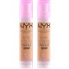 NYX Professional Makeup Bare With Me Siero Correttore Viso e Corpo 2in1 Idratante con Centella Asiatica e Tè Verde per Pelle Secca Occhiaie e Rossori Tonalità 07 Medium - 2 Flaconi da 9,6ml