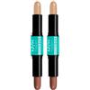NYX Professional Makeup Duo Contouring Wonderstick Tonalità 02 Universal Light a Doppia Punta Corregge Scolpisce Illumina Ultra Modulabile Formula Vegana - 2 Stick Contouring da 8g